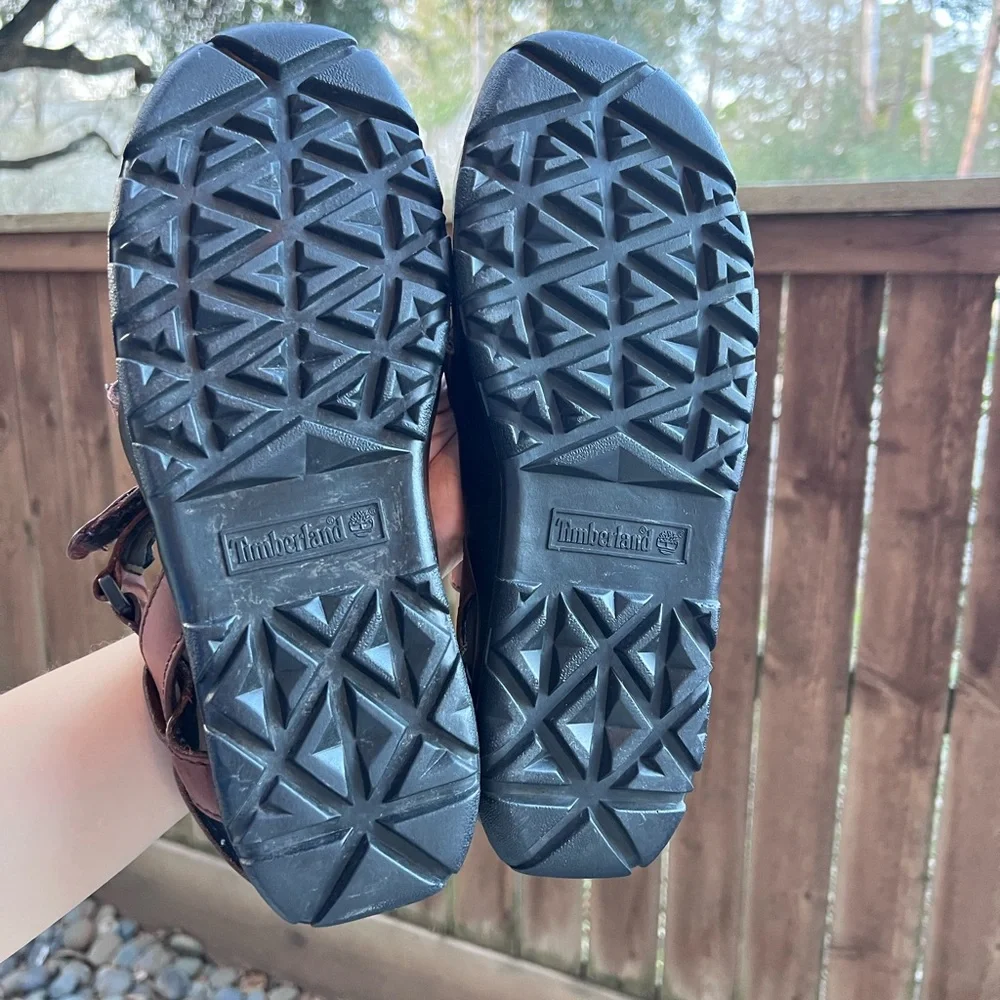 Timberland Leather Hiking Sandals Mens Gorpcore Outdoor Trail Utility Dad Style - Picture 9 of 14